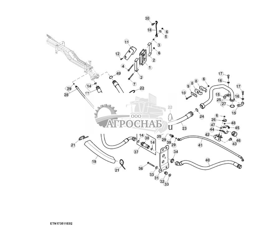 Трубопроводы SCV, стандартный расход, без сцепки, задняя быстроразъемная муфта 12 дюйма, PST (22) (807263 - ) - ST947931 790.jpg